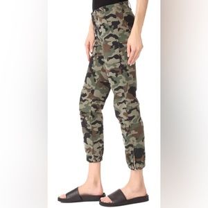 Nili Lotan Cropped French Military Pants Camo Stretch Twill Cotton Womens 2